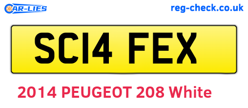 SC14FEX are the vehicle registration plates.