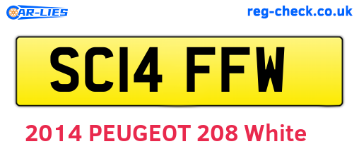 SC14FFW are the vehicle registration plates.