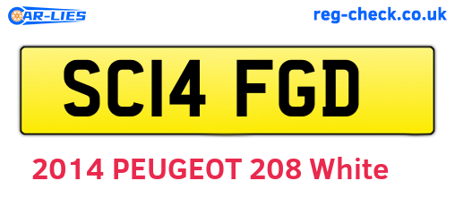 SC14FGD are the vehicle registration plates.