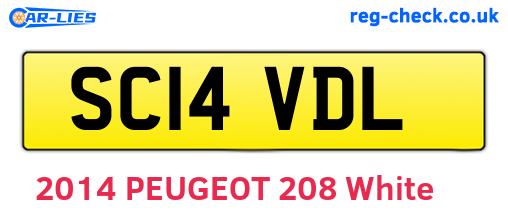 SC14VDL are the vehicle registration plates.