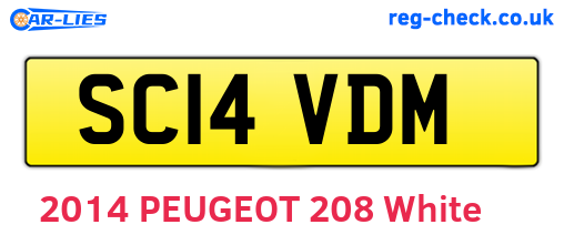 SC14VDM are the vehicle registration plates.