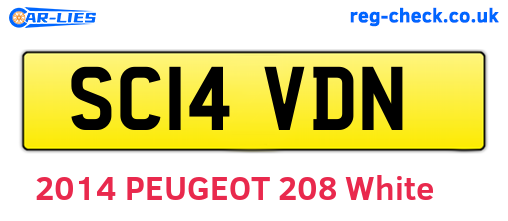 SC14VDN are the vehicle registration plates.