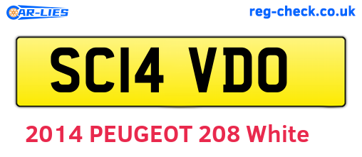 SC14VDO are the vehicle registration plates.