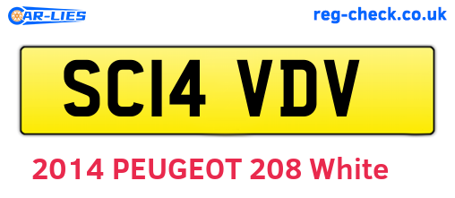 SC14VDV are the vehicle registration plates.