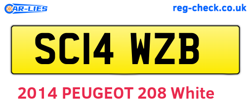 SC14WZB are the vehicle registration plates.