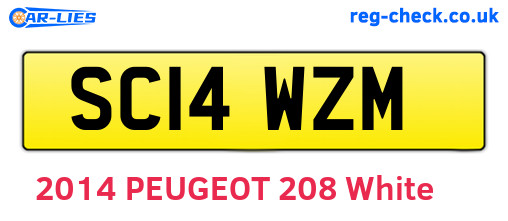 SC14WZM are the vehicle registration plates.