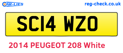 SC14WZO are the vehicle registration plates.