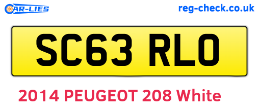SC63RLO are the vehicle registration plates.