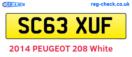 SC63XUF are the vehicle registration plates.