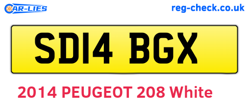 SD14BGX are the vehicle registration plates.