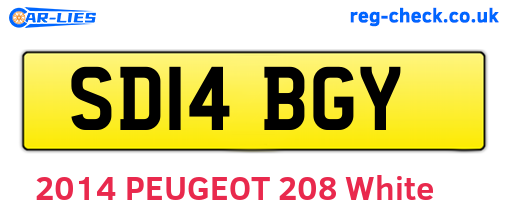 SD14BGY are the vehicle registration plates.