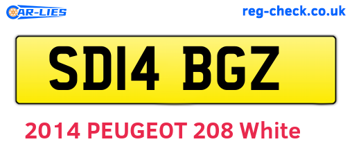 SD14BGZ are the vehicle registration plates.