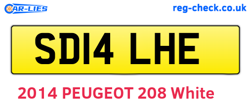 SD14LHE are the vehicle registration plates.