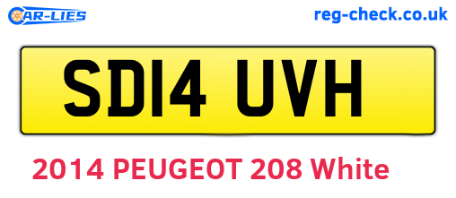 SD14UVH are the vehicle registration plates.