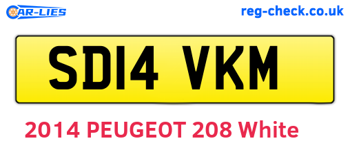 SD14VKM are the vehicle registration plates.