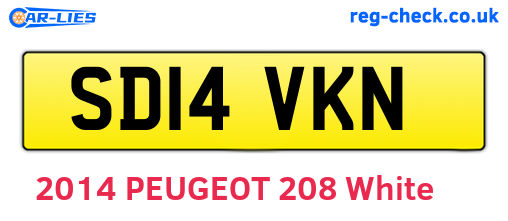 SD14VKN are the vehicle registration plates.