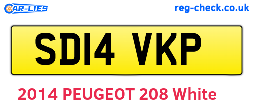 SD14VKP are the vehicle registration plates.