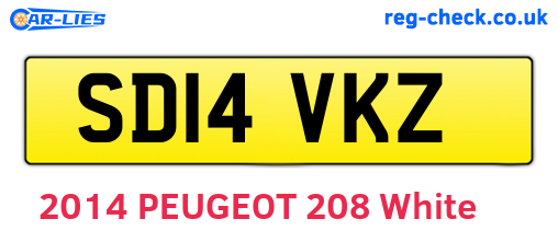 SD14VKZ are the vehicle registration plates.