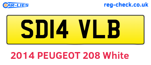 SD14VLB are the vehicle registration plates.