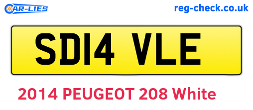 SD14VLE are the vehicle registration plates.