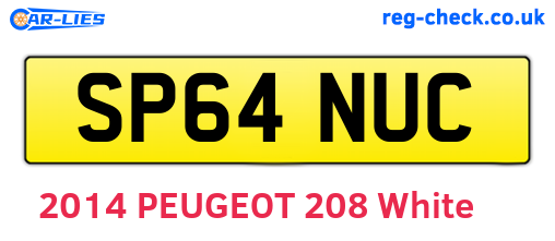 SP64NUC are the vehicle registration plates.