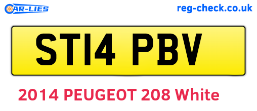ST14PBV are the vehicle registration plates.