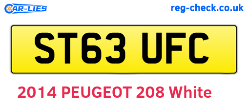 ST63UFC are the vehicle registration plates.