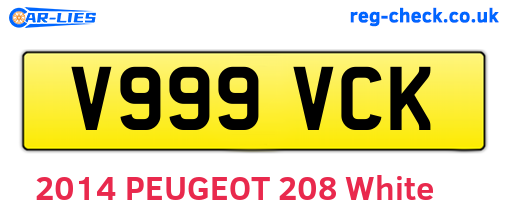 V999VCK are the vehicle registration plates.