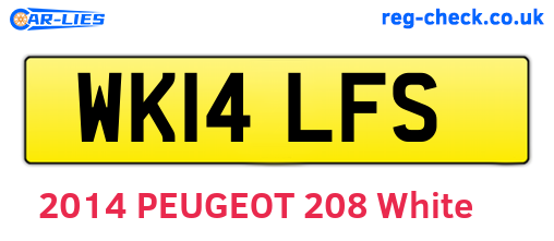 WK14LFS are the vehicle registration plates.