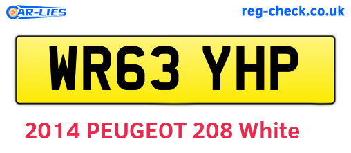 WR63YHP are the vehicle registration plates.