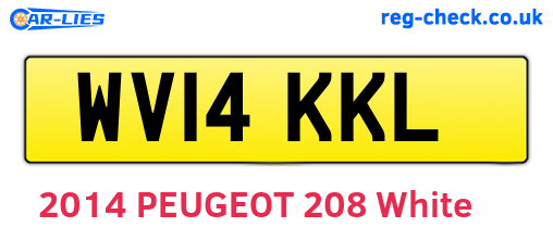 WV14KKL are the vehicle registration plates.