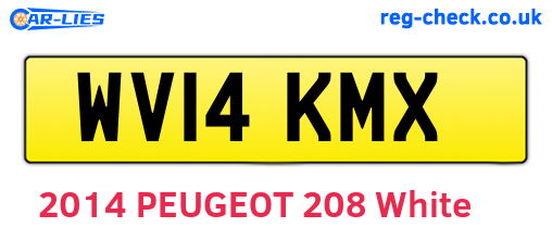 WV14KMX are the vehicle registration plates.