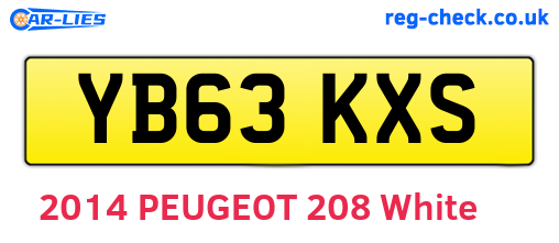 YB63KXS are the vehicle registration plates.