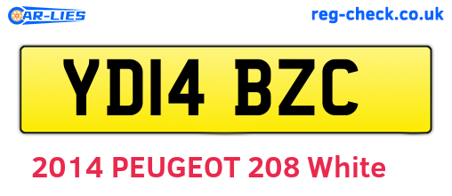 YD14BZC are the vehicle registration plates.