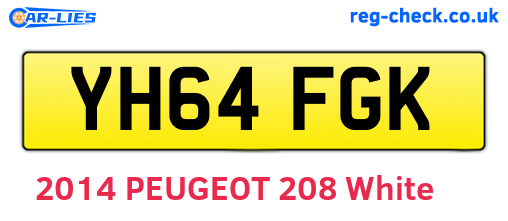 YH64FGK are the vehicle registration plates.