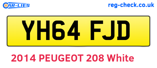 YH64FJD are the vehicle registration plates.