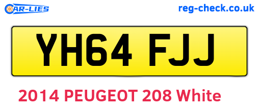 YH64FJJ are the vehicle registration plates.
