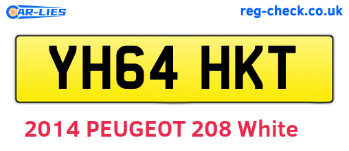 YH64HKT are the vehicle registration plates.