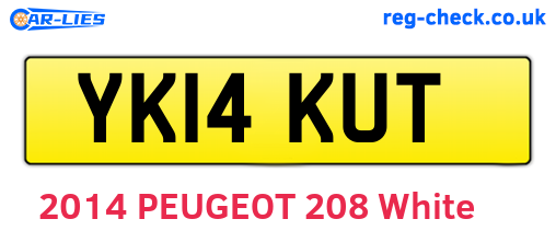 YK14KUT are the vehicle registration plates.