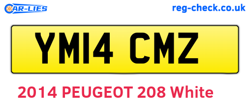 YM14CMZ are the vehicle registration plates.