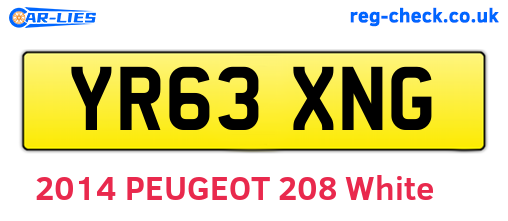 YR63XNG are the vehicle registration plates.