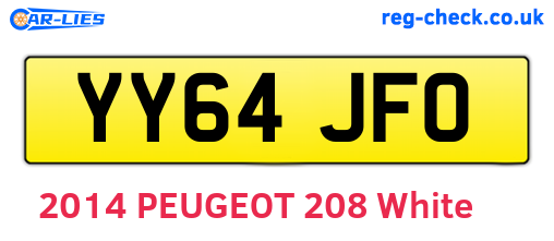 YY64JFO are the vehicle registration plates.