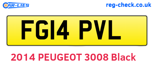 FG14PVL are the vehicle registration plates.