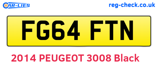 FG64FTN are the vehicle registration plates.