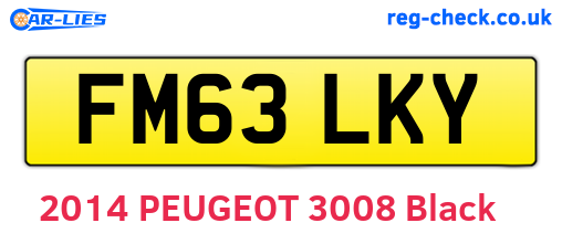 FM63LKY are the vehicle registration plates.