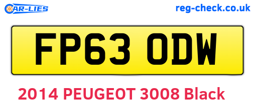FP63ODW are the vehicle registration plates.