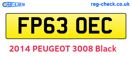 FP63OEC are the vehicle registration plates.