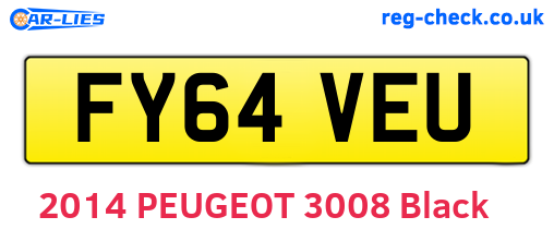 FY64VEU are the vehicle registration plates.