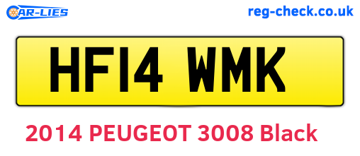 HF14WMK are the vehicle registration plates.
