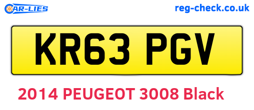 KR63PGV are the vehicle registration plates.